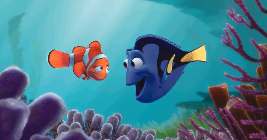 Hai nhân vật Nemo và Dory trong series phim hoạt hình của Pixar.