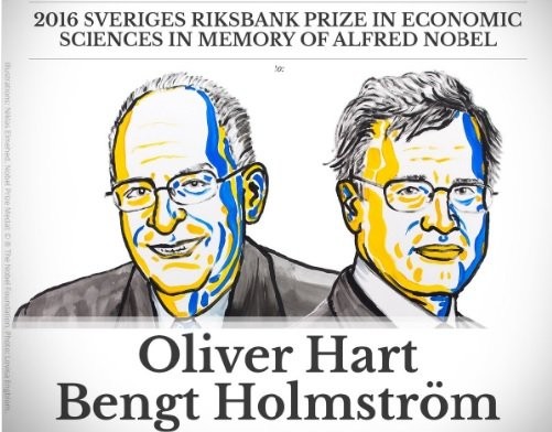 Hai nhà khoa học nhận giải Nobel Kinh tế 2016.
