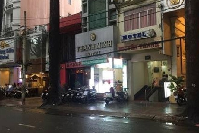 Khách sạn nơi phát hiện Việt kiều Pháp tử vong. Ảnh: Hải Hiếu/Zing