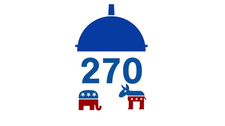 270 là số phiếu đại cử tri tối thiểu mà mỗi ứng viên cần có để trở thành Tổng thống Mỹ.