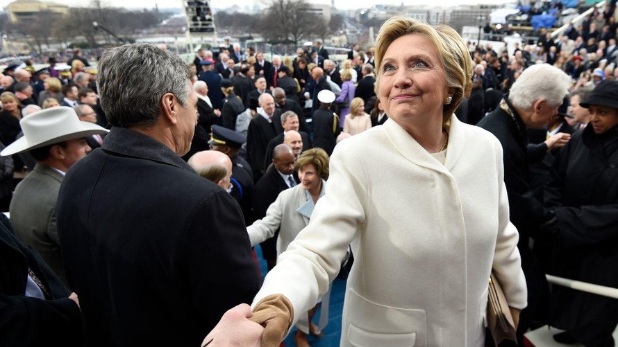 Bà Clinton xuất hiện tại lễ nhậm chức của Tổng thống Donald Trump ngày 20/1 vừa qua.