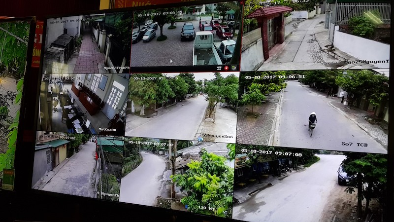 Các hoạt động trên các cung đường trong phường sẽ được camera thu về máy chủ đặt tại Công an phường Trung Đô.