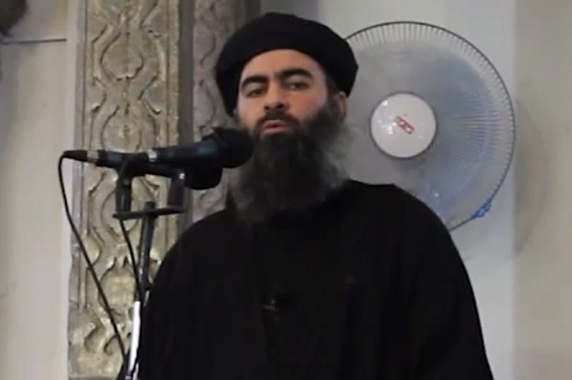 Abu Bakr al-Baghdadi trong một lần lộ diện cực hiếm hoi. Ảnh: AFP