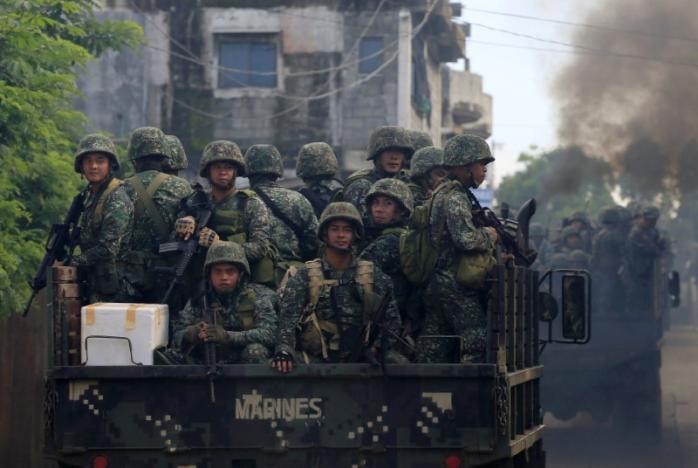Quân đội Philippines có mặt tại Marawi. Ảnh: Reuters