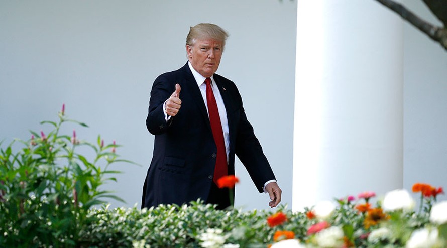 Tổng thống Donald Trump tại Nhà Trắng. Ảnh: Reuters