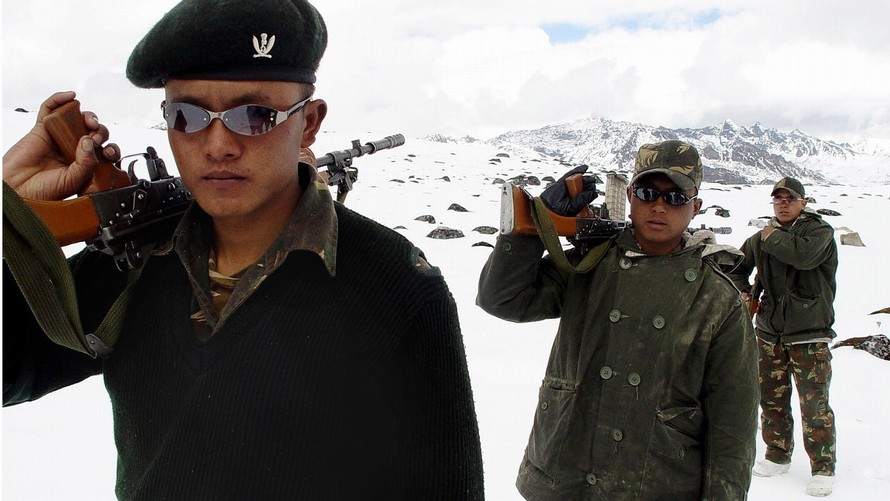Binh sĩ Ấn Độ tuần tra tại khu vực biên giới Trung - Ấn. Ảnh: AFP