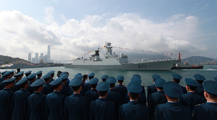 Tàu hộ vệ CNS Yuncheng của Trung Quốc. Ảnh: AFP