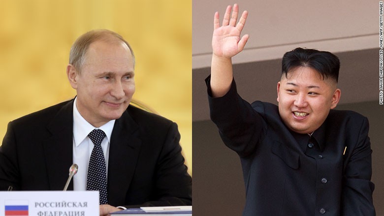Tổng thống Nga Vladimir Putin (trái) và Chủ tịch Triều Tiên Kim Jong-un (phải). Ảnh minh họa: Getty Images