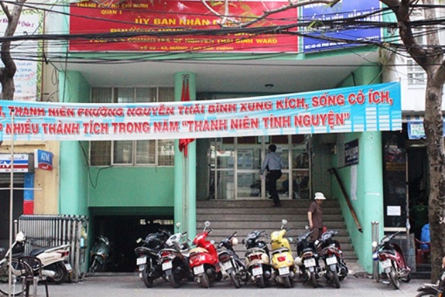 UBND phường Nguyễn Thái Bình, quận 1, TPHCM. 