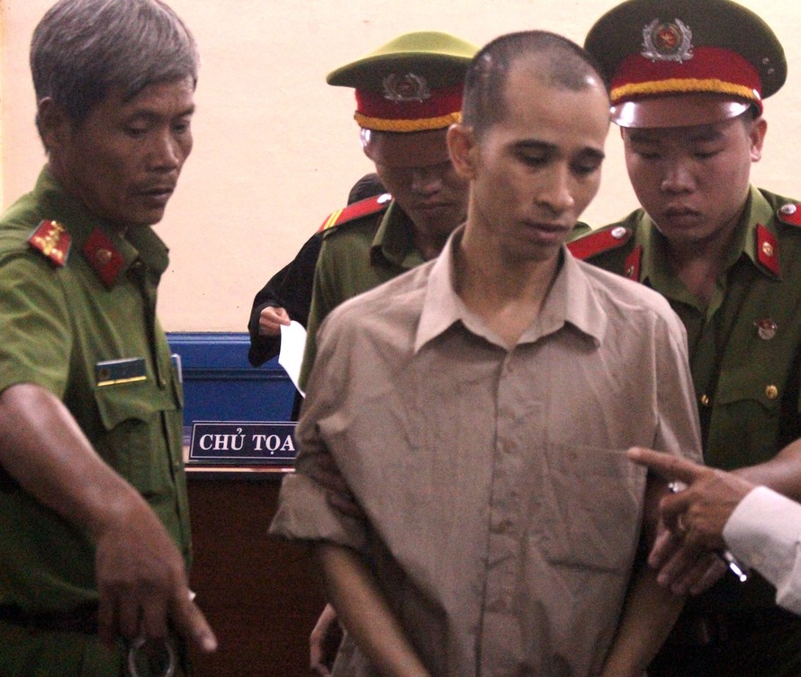 Gã sát nhân Nguyễn Văn Thanh nay bị tuyên đền mạng sống của chính y. Ảnh: Tân Châu