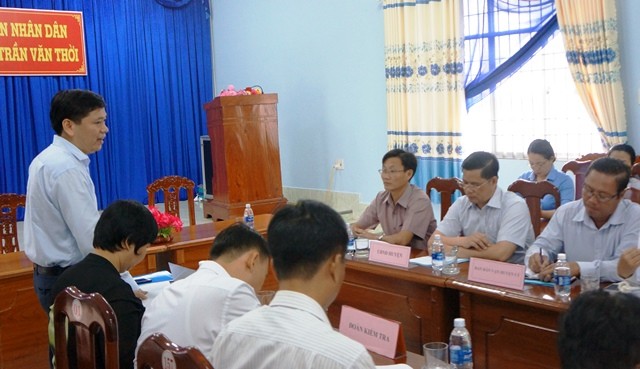 Anh Nguyễn Long Hải làm việc với chính quyền, các ngành tỉnh Cà Mau