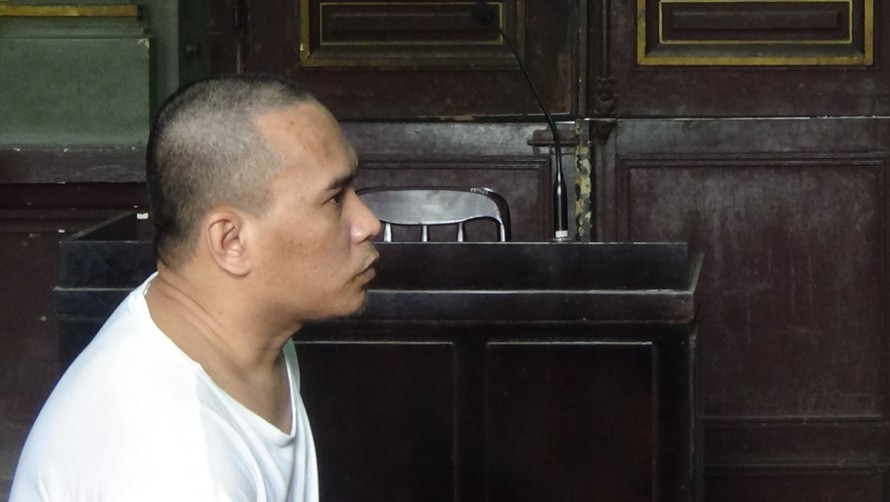 Nguyễn Ngọc Tiến tại tòa ngày 17/8. Ảnh: Tân Châu