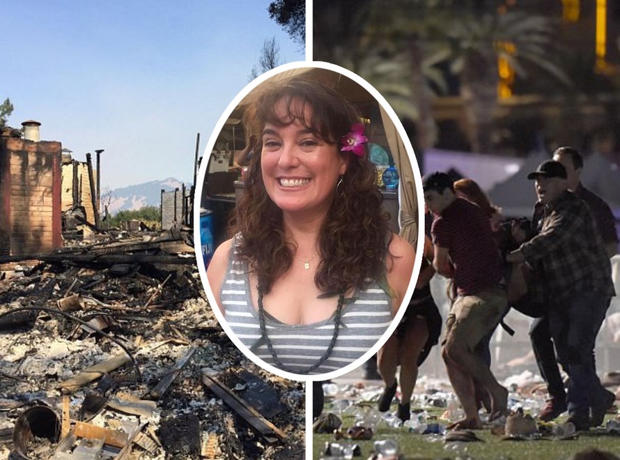 Nữ tiếp viên vừa thoát chết trong vụ xả súng đã mất nhà vì cháy rừng