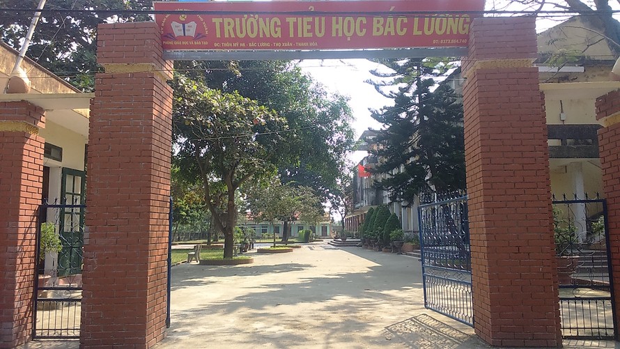 Trường tiểu học Bắc Lương, xã Bắc Lương, huyện Thọ Xuân (Thanh Hóa) - nơi xảy ra vụ việc. Ảnh: Hoàng Lam