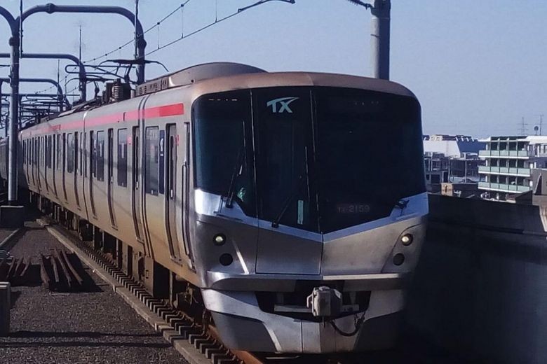 Một đoàn tàu thuộc tuyến đường sắt Tsukuba Express. Ảnh: Twitter