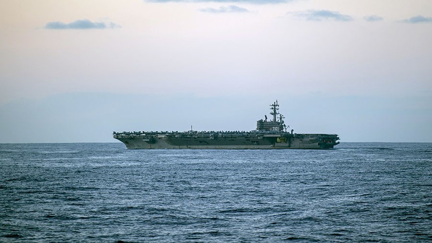 Tàu sân bay USS Ronald Reagan. Ảnh: AFP