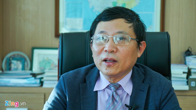 Ông Lê Thanh Hải, Phó tổng giám đốc Trung tâm Khí tượng Thủy văn Quốc gia. Ảnh: Hoàng Hiệp.