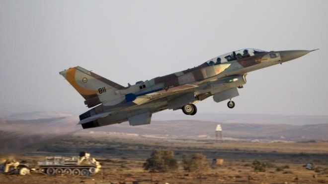Chiến đấu cơ Israel bị bắn rơi khi đang không kích các mục tiêu Iran ở Syria. Ảnh: Getty