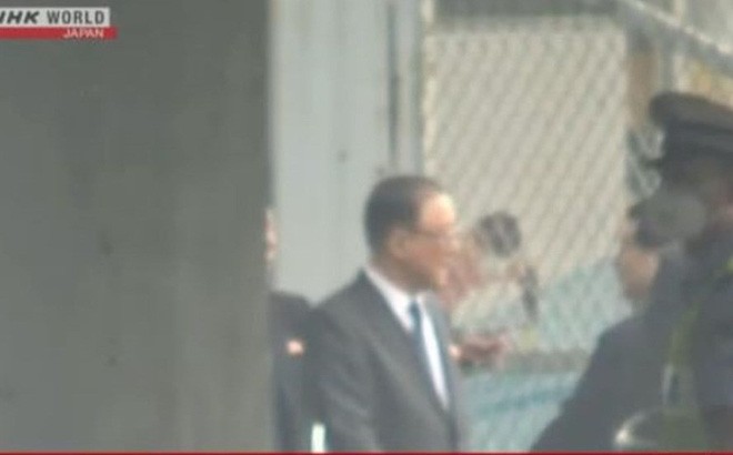 Đoàn quan chức Triều Tiên tại Trung Quốc. Ảnh: NHK