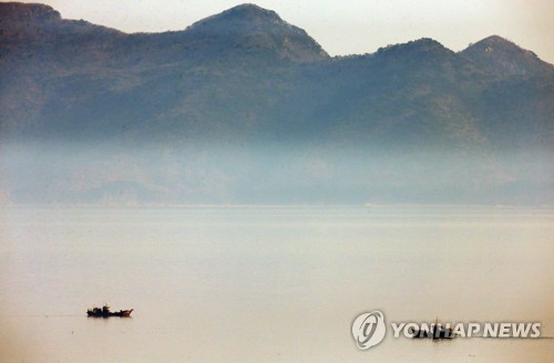 Khu vực phát hiện 2 người Triều Tiên đào tẩu. Ảnh: Yonhap