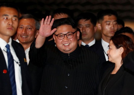Chủ tịch Triều Tiên Kim Jong-un trong chuyến thăm Singapore hồi tuần trước. Ảnh: Reuters