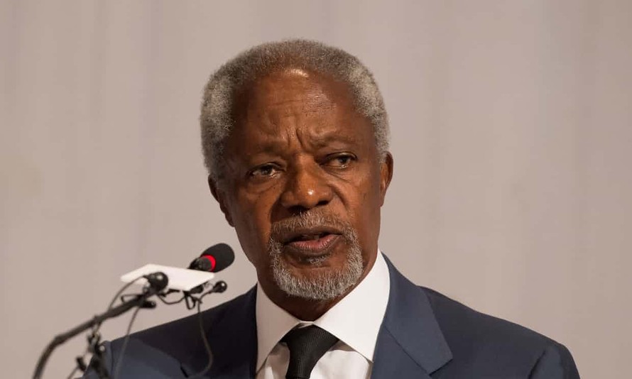 Cựu Tổng thư ký LHQ Kofi Annan. Ảnh: AFP