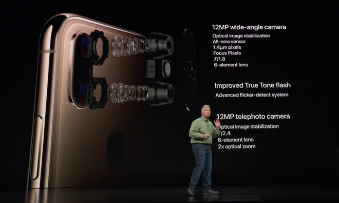 Apple đã cải tiến camera trên iPhone XS, nhưng không "khủng khiếp" như những gì Phó chủ tịch phụ trách marketing Phil Schiller chia sẻ trên sân khấu. Ảnh: Tech Crunch.