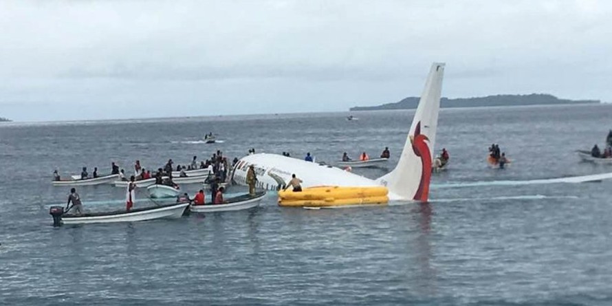 Hiện trường vụ tai nạn ngoài khơi đảo Chuuk.