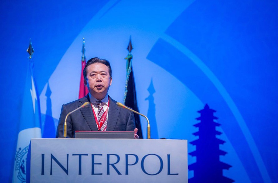 Chủ tịch Interpol Meng Hongwei. Ảnh: EPA