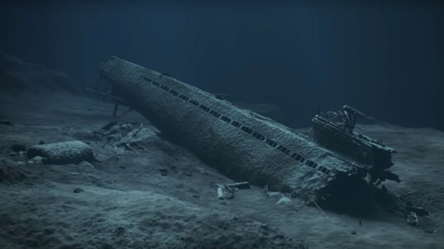 Hình ảnh mô phỏng xác tàu U-boat số hiệu U-864. Ảnh: RT