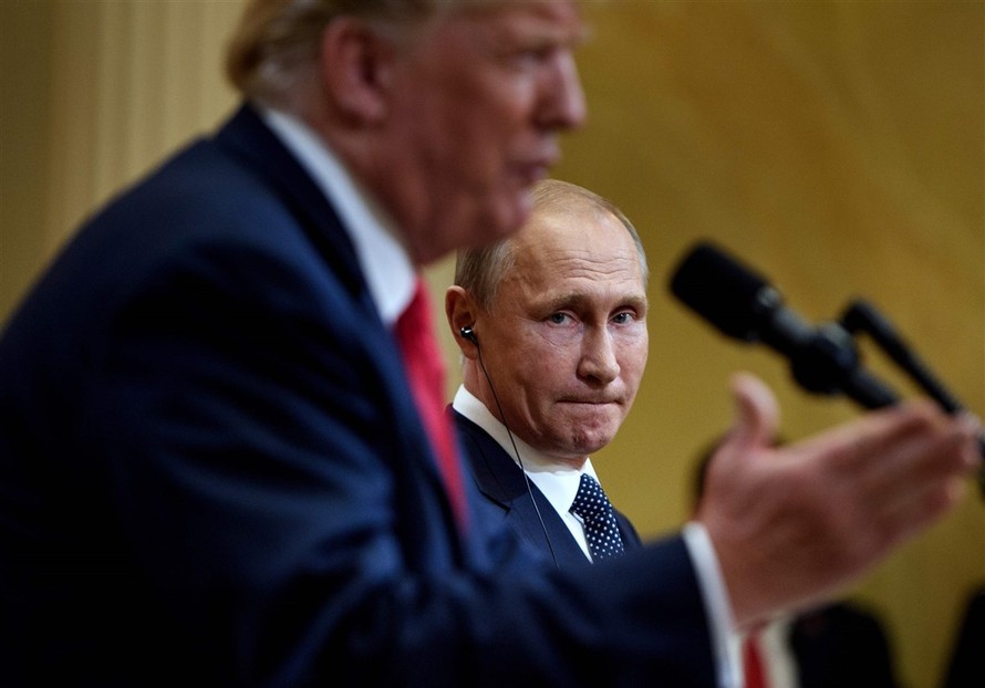 Tổng thống Nga Vladimir Putin và Tổng thống Mỹ Donald Trump. Ảnh: AFP