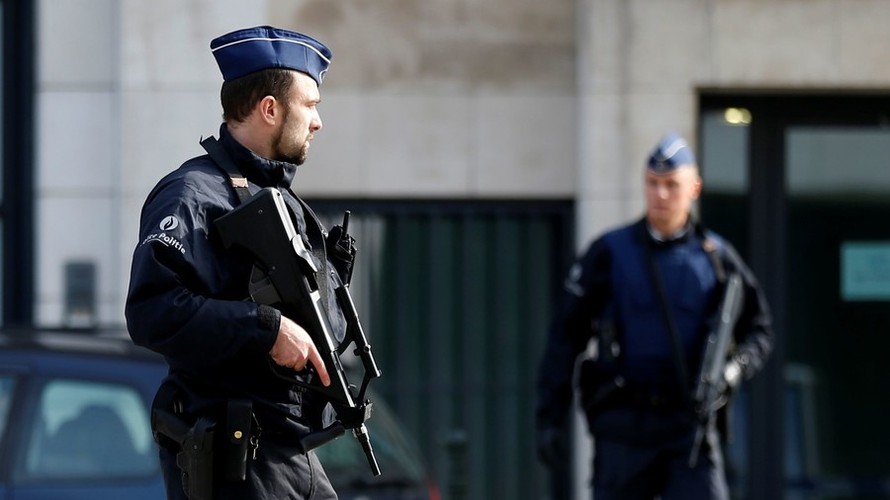 Cảnh sát Bỉ. Ảnh: Reuters