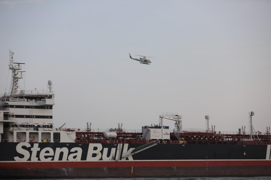 Tàu chở dầu Stena Impero neo đậu tại Iran sau vụ bắt bớ trên Eo biển Hormuz. Ảnh: Reuters