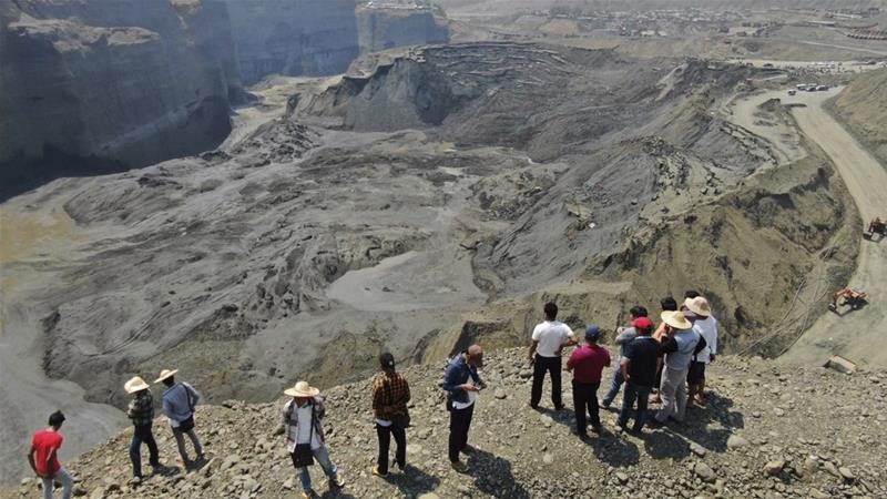 Hiện trường vụ sập hầm mỏ khiến 55 người thiệt mạng hồi tháng 4. Ảnh: AP