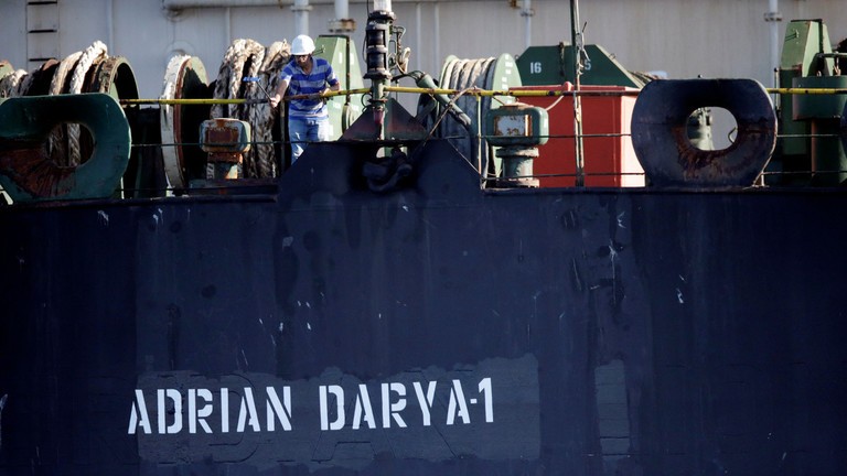 Tàu dầu Grace 1 đổi tên thành Adrian Darya. Ảnh: Reuters