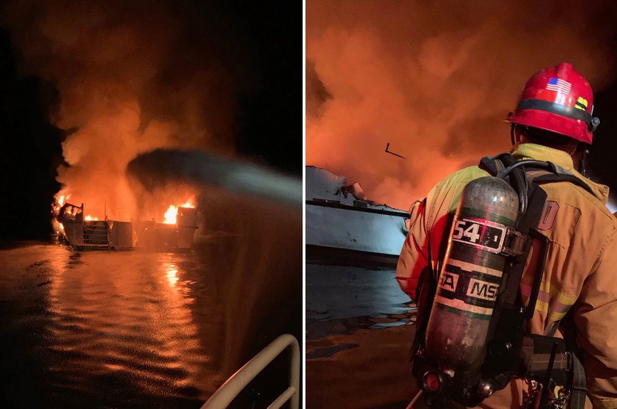 Lực lượng cứu hoả dập lửa tại hiện trường vụ cháy. Ảnh: NY Post