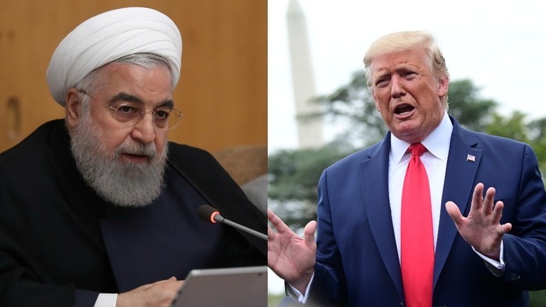 Tổng thống Mỹ Trump và Tổng thống Iran Rouhani. Ảnh: RT