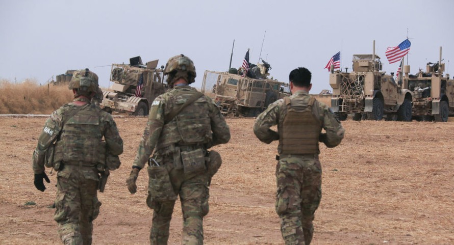 Quân đội Mỹ tại Syria. Ảnh: AP