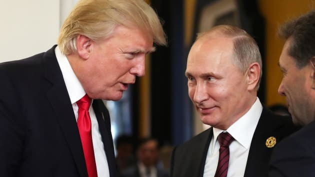 Tổng thống Mỹ Trump và Tổng thống Nga Putin. Ảnh: Tass