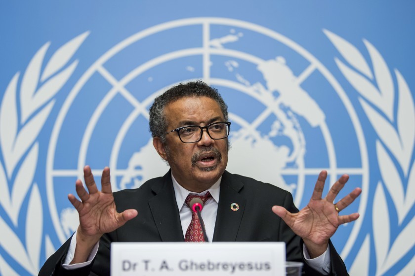 Người đứng đầu WHO Tedros Adhanom Ghebreyesus. Ảnh: AP