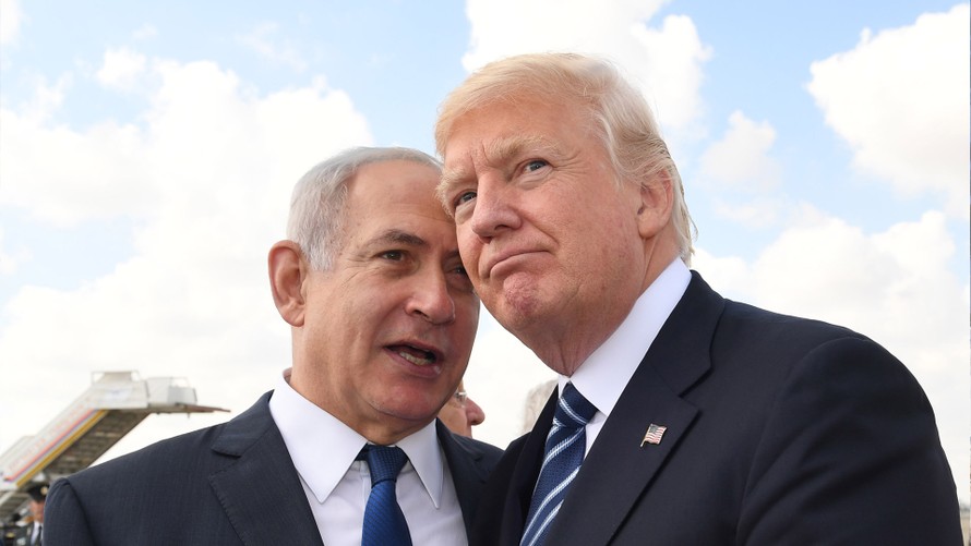 Tổng thống Mỹ Trump và Thủ tướng Israel Netanyahu. Ảnh: GPO