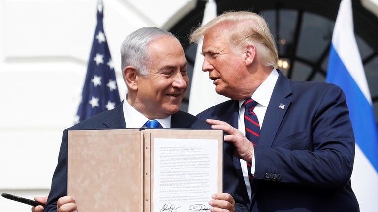 Tổng thống Mỹ Donald Trump và Thủ tướng Israel Benjamin Netanyahu. Ảnh: Reuters