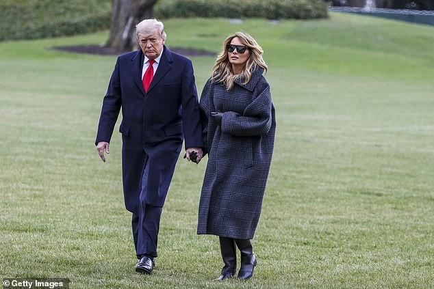 Bà Melania và ông Trump. Ảnh: Getty