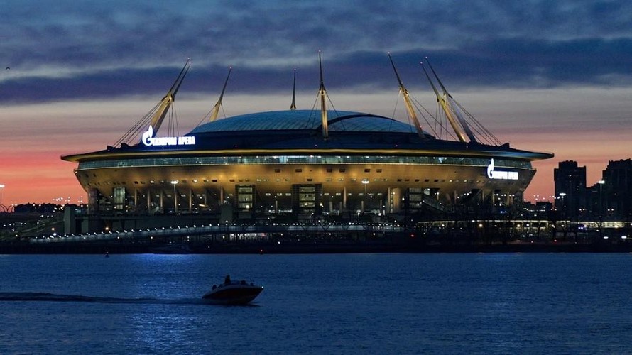 Sân vận động Gazprom-Arena ở St Petersburg (Nga). Ảnh: RIA