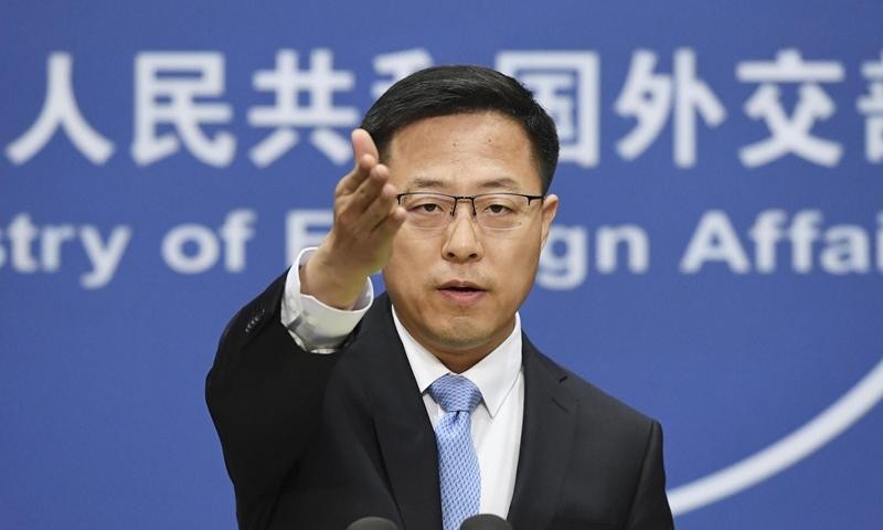 Phát ngôn viên Bộ Ngoại giao Trung Quốc Triệu Lập Kiên. Ảnh: Global Times