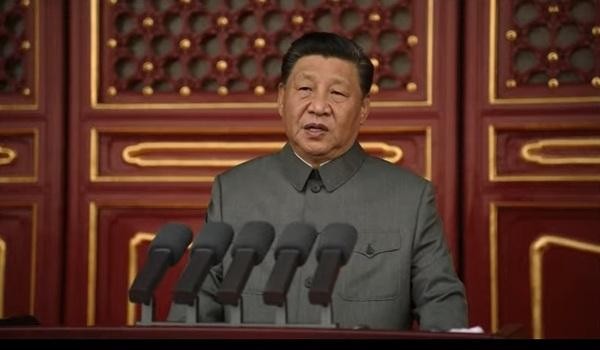 Tổng Bí thư, Chủ tịch Trung Quốc Tập Cận Bình phát biểu tại lễ kỉ niệm 100 năm ngày thành lập Đảng Cộng sản Trung Quốc. Ảnh: ABC