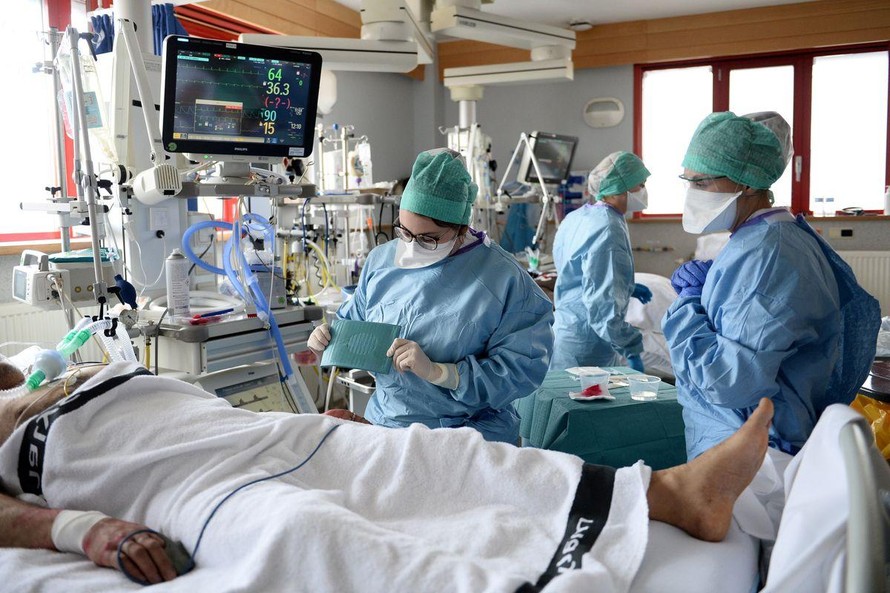 Phòng chăm sóc đặc biệt tại một bệnh viện ở Bỉ. Ảnh: Reuters