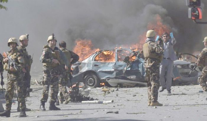 Hiện trường một vụ Taliban tấn công đẫm máu ở Afghanistan. Ảnh: DD News.