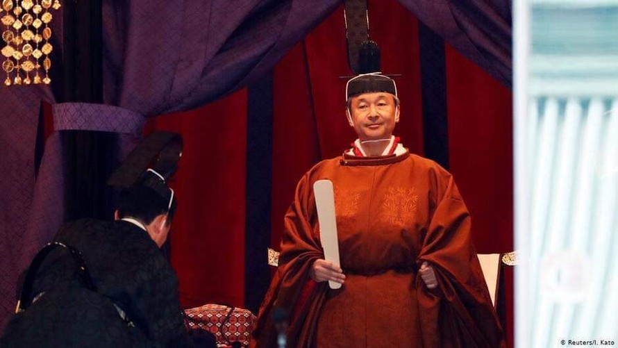 Nhật hoàng Naruhito tại lễ đăng quang. Ảnh: Kyodo News. 