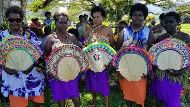 Phụ nữ Bougainville dự một lễ kỷ niệm hòa giải diễn ra trong tháng 11. Ảnh: Getty Images.